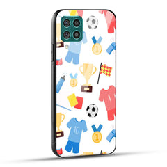 Samsung Galaxy F62 Back Cover Love For Football Printed Glass Case