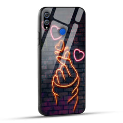 Honor 8X Back Cover Swag Cute Hearts Printed Glass Case