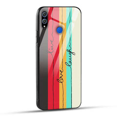 Honor 8X Back Cover Live Love Laugh Stripes Glass Case