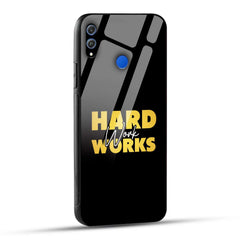 Honor 8X Back Cover Hard Work Works Empowerment Quote Printed Glass Case