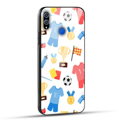 Honor 8X Back Cover Love For Football Printed Glass Case