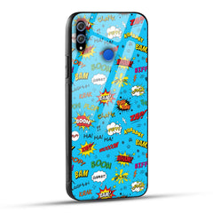 Honor 8X Back Cover Doodle Of Texts Printed Glass Case