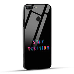 Honor 9 Lite Back Cover Stay Positive Printed Glass Case