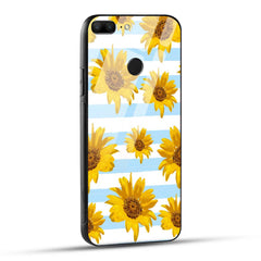Honor 9 Lite Back Cover Beautiful Sunflower Doodle Printed Glass Case
