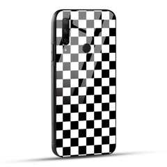 HONOR 9X Back Cover Black And White Color Blocks Printed Glass Case