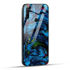 HONOR 9X Back Cover Blue Abstract Printed Glass Case