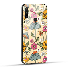 HONOR 9X Back Cover Alien Flower Printed Glass Case