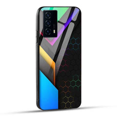 iQOO Z5 5G Back Cover Neon Abstract Glass Case