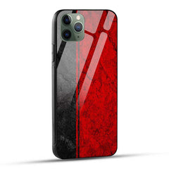 iPhone 11 Pro Back Cover Black and Red Glass Case