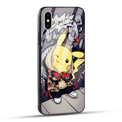 iPhone X / iPhone Xs Back Cover Cartoon Graffiti Glass Case