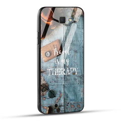 Samsung Galaxy J5 Prime Back Cover Travel Is My Therapy Printed Glass Case