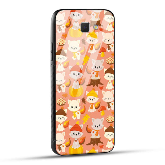 Samsung Galaxy J5 Prime Back Cover Cute Kittys Printed Glass Case