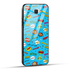 Samsung Galaxy J5 Prime Back Cover Doodle Of Texts Printed Glass Case