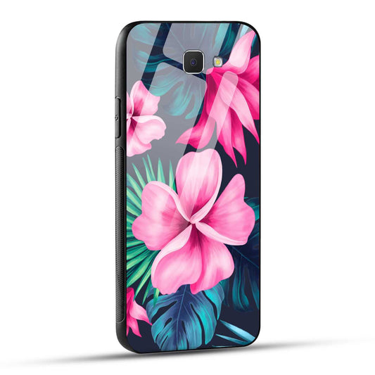 Samsung Galaxy J5 Prime Back Cover Retro Flowers  Printed Glass Case