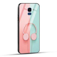 Samsung Galaxy J6 Back Cover Music Headphone Glass Case