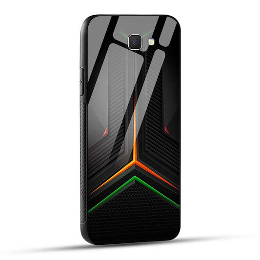 Samsung Galaxy J7 Prime / On Nxt Back Cover Robotic Texture Glass Case