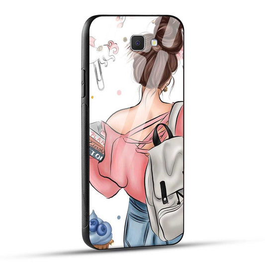 Samsung Galaxy J7 Prime / Samsung Galaxy On Nxt Back Cover Padhaku Girl Printed Glass Case