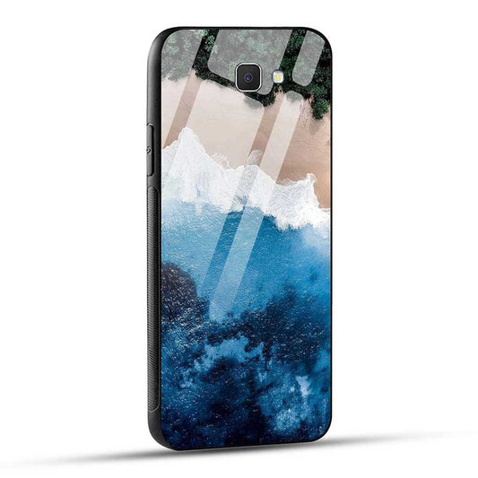 Samsung Galaxy J7 Prime / On Nxt Back Cover Beach Ocean Blue Glass Case