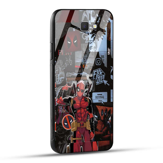 Samsung Galaxy J7 Prime / Samsung Galaxy On Nxt Back Cover Superhero Collage Printed Glass Case
