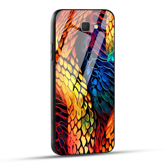 Samsung Galaxy J7 Prime / Samsung Galaxy On Nxt Back Cover Colorburst Jungle Rainbow Animal Spots Printed Glass Case
