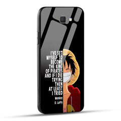 Samsung Galaxy J7 Prime / Samsung Galaxy On Nxt Back Cover Anime One Piece Monkey D. Luffy  Printed Glass Case