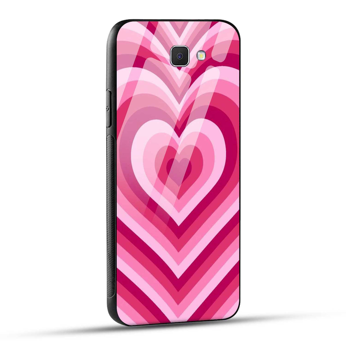 Samsung Galaxy J7 Prime / Samsung Galaxy On Nxt Back Cover Love Hearts Printed Glass Case