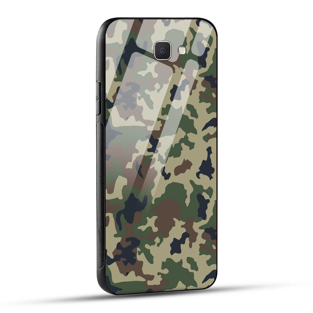 Samsung Galaxy J7 Prime / Samsung Galaxy On Nxt Back Cover Army Pattern Printed Glass Case
