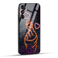 Samsung Galaxy M14 5G Back Cover Swag Cute Hearts Printed Glass Case