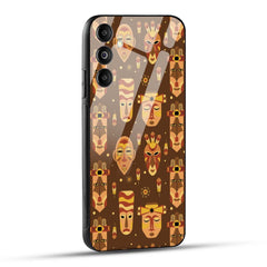 Samsung Galaxy M14 5G Back Cover Tribal African Mask Printed Glass Case