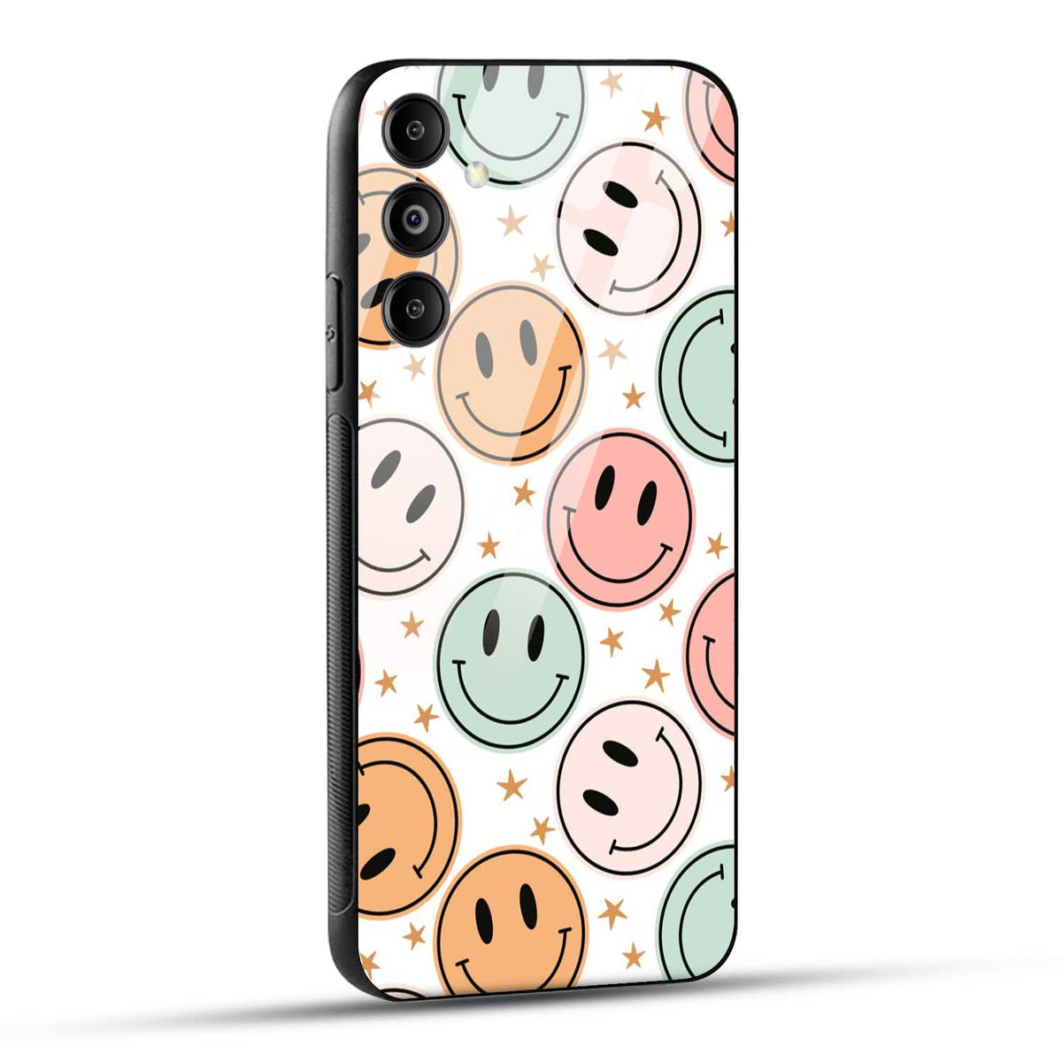 Samsung Galaxy M14 5G Back Cover Smiling Flowers And Stars Printed Glass Case