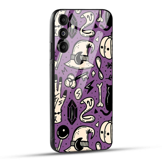 Samsung Galaxy M14 5G Back Cover Aethetic Texture Printed Glass Case