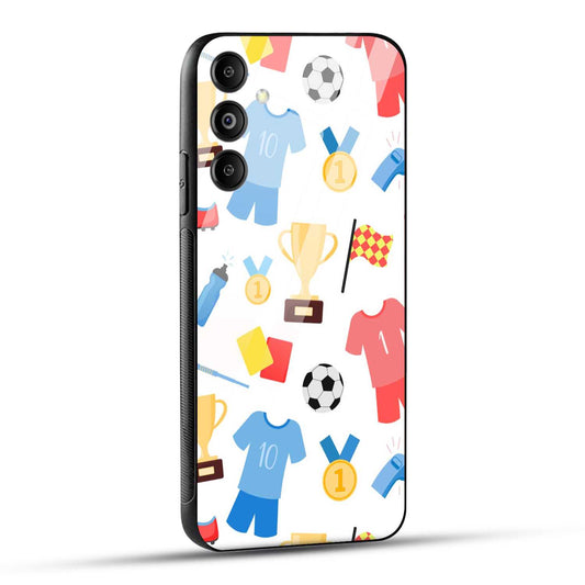 Samsung Galaxy M14 5G Back Cover Love For Football Printed Glass Case