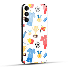 Samsung Galaxy M14 5G Back Cover Love For Football Printed Glass Case