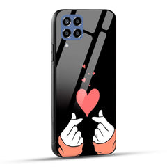 Samsung Galaxy M33 5G Back Cover Love Expressing Printed Glass Case