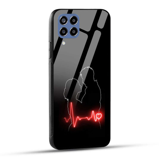 Samsung Galaxy M33 5G Back Cover Couple Love Printed Glass Case
