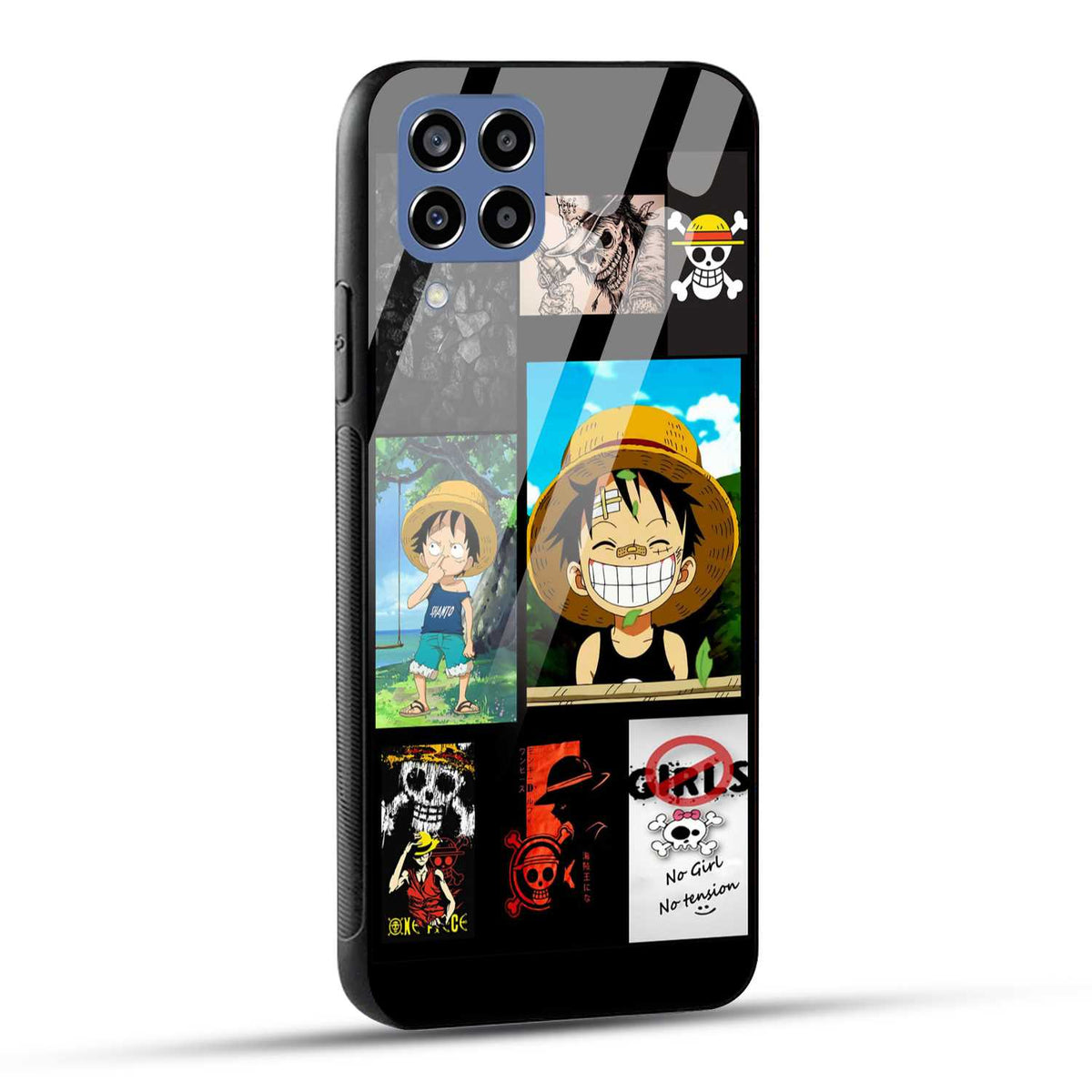 Samsung Galaxy M33 5G Back Cover No Girls No Tension Printed Glass Case