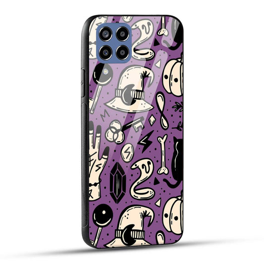 Samsung Galaxy M33 5G Back Cover Aethetic Texture Printed Glass Case