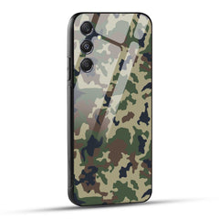 Samsung Galaxy M34 5G Back Cover Army Pattern Printed Glass Case