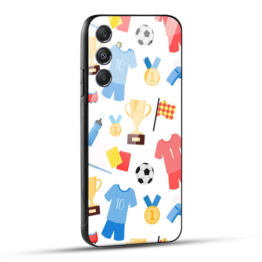 Samsung Galaxy M34 5G Back Cover Love For Football Printed Glass Case