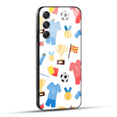 Samsung Galaxy M34 5G Back Cover Love For Football Printed Glass Case