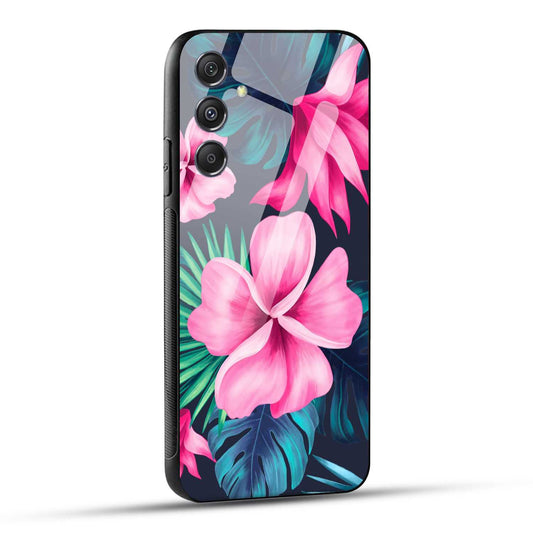 Samsung Galaxy M34 5G Back Cover Retro Flowers  Printed Glass Case
