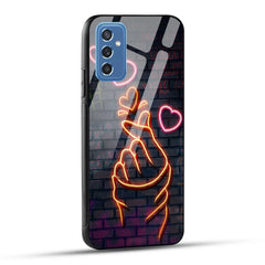 Samsung Galaxy M52 5G Back Cover Swag Cute Hearts Printed Glass Case