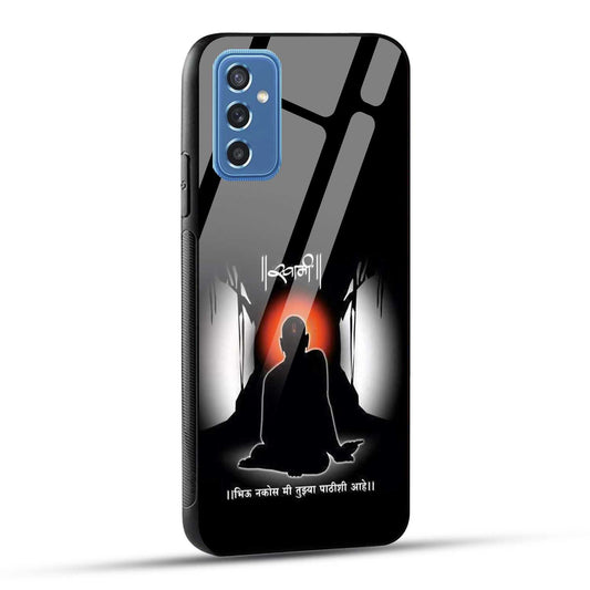 Samsung Galaxy M52 5G Back Cover Shree Swami Samarth Printed Glass Case