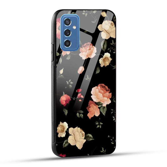 Samsung Galaxy M52 5G Back Cover Flowers Froral Printed Glass Case