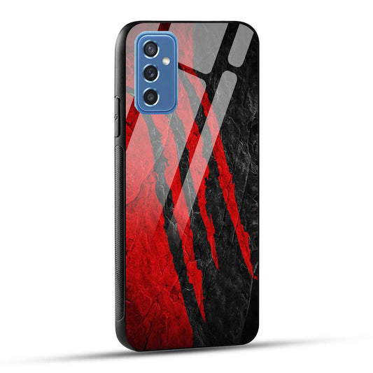 Samsung Galaxy M52 5G Back Cover Red Printed Glass Case