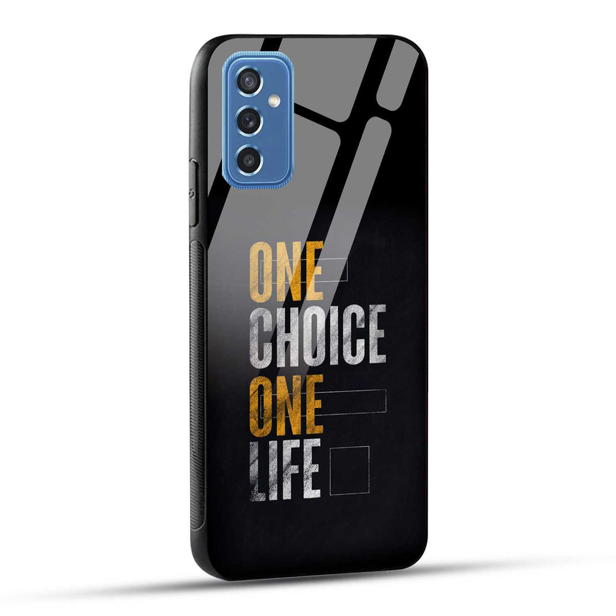 Samsung Galaxy M52 5G Back Cover One Choice One Life Printed Glass Case