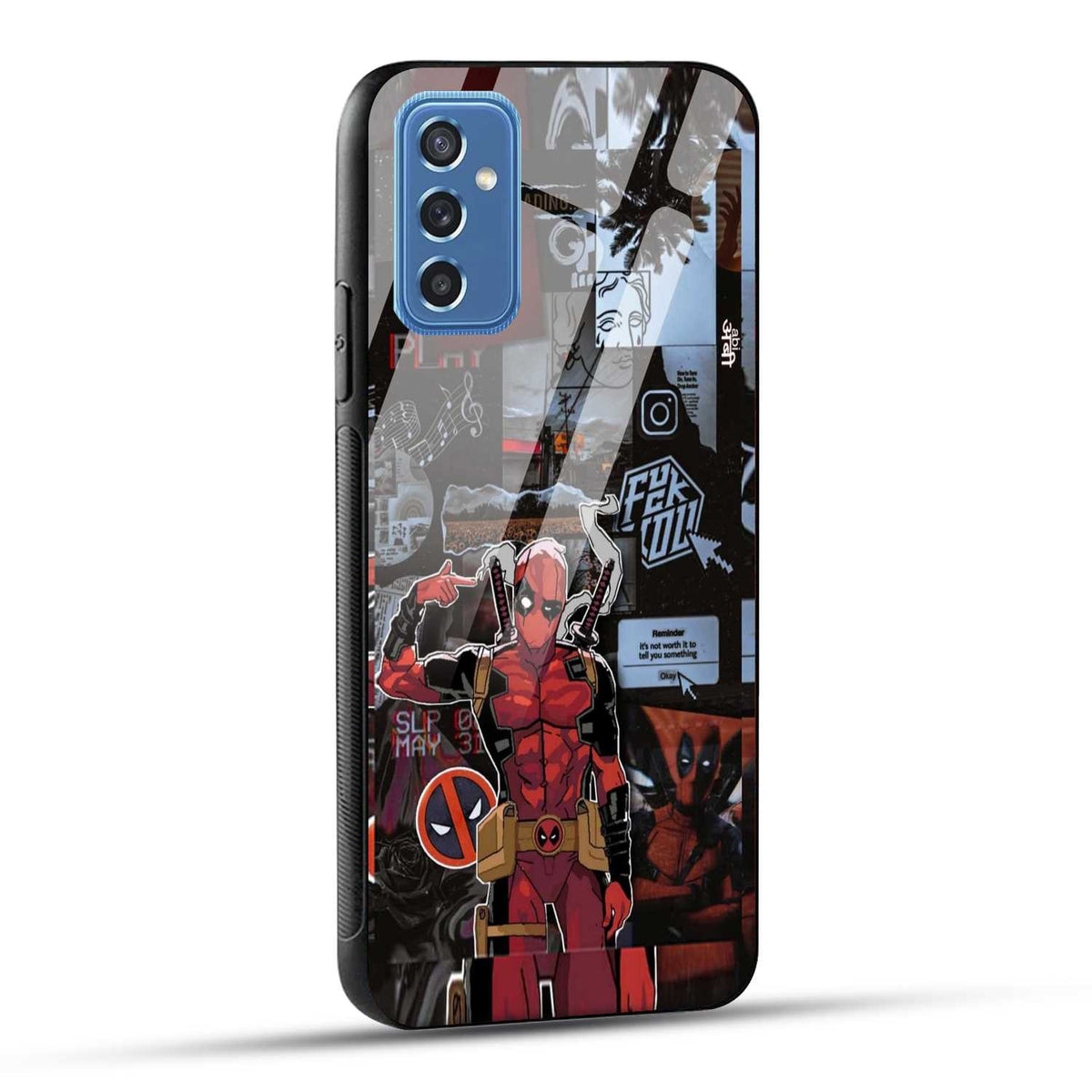 Samsung Galaxy M52 5G Back Cover Superhero Collage Printed Glass Case