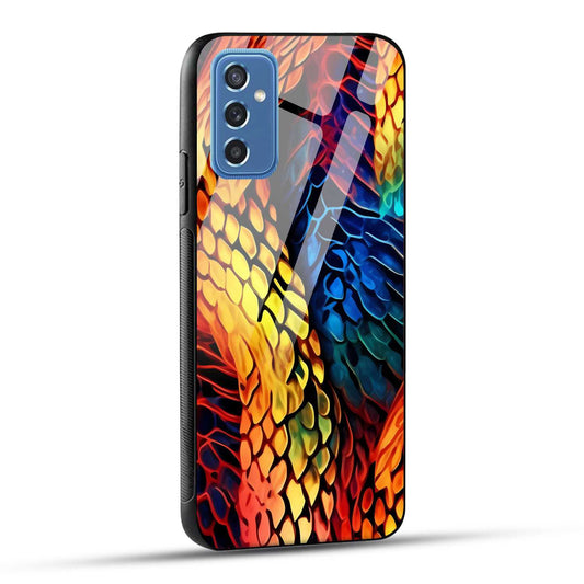 Samsung Galaxy M52 5G Back Cover Colorburst Jungle Rainbow Animal Spots Printed Glass Case