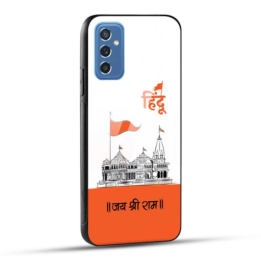 Samsung Galaxy M52 5G Back Cover Jai Shree Ram Mandir Art Printed Glass Case