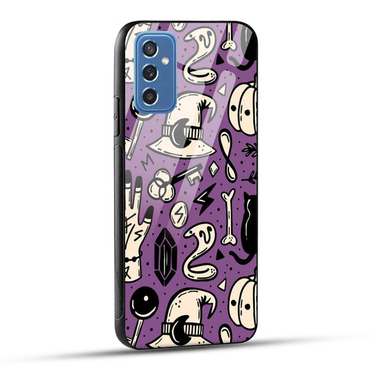 Samsung Galaxy M52 5G Back Cover Aethetic Texture Printed Glass Case